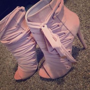 Pink rose high heels